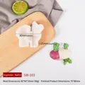 Carrot shape silicone mold for DIY aroma stones and handmade candles with size details - Carrot