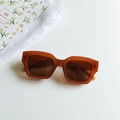 Gafas de sol cuadradas retro color ámbar con montura translúcida de estilo vintage - Naranja Gelatina