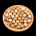 Round natural stone loose beads in earthy beige and brown tones for DIY jewelry making - 12mm Picture Stone Semi Drilled Bead