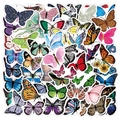 Waterproof butterfly sticker set with colorful PVC cutout designs for DIY decoration - New Butterfly Style - 50PCS