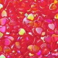 Perline a cuore rosse e rosa trasparenti con finitura cangiante per gioielli fai da te - Cuore Rosso / 19g/Confezione (Circa 100 pezzi)