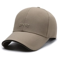 Gorra de béisbol kaki con bordado SPORT 3D y detalle de visera tipo sándwich negra - Ajustable / Caqui
