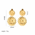 Gold Sunflower Earrings (TE6094)