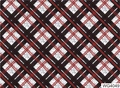 Nail art water transfer sticker featuring black and red plaid pattern WG4049 design - WG4049