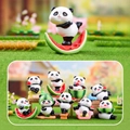 Panda blind box toy set with cute watermelon theme designs in detailed PVC finish - Carefree Panda (Set)