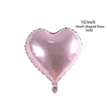 10-inch heart-shaped rose gold foil balloon with metallic finish for wedding decor - 10-inch Heart Rose Gold