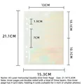 A5 Laser Fotoalbum Einlegeblätter mit 4 Taschen für 5 Zoll Polaroid Karten - Laser Holografisch A5 Horizontal 2-Taschen Seiten 10 Blatt