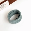Durable high-elastic hair scrunchie in Morandi grey-green color for ponytails - Fog Blue
