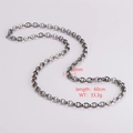 Collier chaîne argentée de 6mm, longueur 60cm et poids 33,3g avec détails techniques - Collier