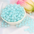 Light blue transparent acrylic star beads for DIY handmade bracelets and jewelry - Sky Blue Transparent Round (110pcs)