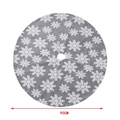 Jupe de sapin de Noël en peluche grise avec motifs flocons blancs et diamètre 90cm - 90cm / Gris