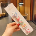 Five-pack of cute cartoon hair ties for girls in colorful handmade card set - Carrot Style (26#) / 10 Pieces Pack