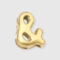 Minimalist polished gold ampersand symbol pendant for customized jewelry making - Symbol & / 14K Gold