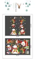 Christmas snowman and animals wall stickers set with layout dimensions 100x85cm - Cartoon Christmas Animals Combination / 60*90cm