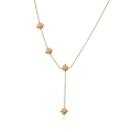18K gold plated stainless steel Y-necklace featuring layered hexagonal star pendants - Eight-Pointed Star Necklace / Gold
