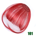 Red air bangs hair extensions style 101 made of breathable high-grade synthetic fibers - With Sideburns - Red/101