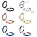 Orecchini a cerchio in acciaio inossidabile nero argento oro rosa oro blu e arcobaleno - 8mm