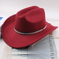 Detail of burgundy felt cowboy hat with sparkling rhinestone band on Kinfolk magazine - Four Row Rhinestone / Burgundy