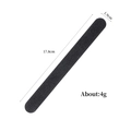 Double-sided black professional emery board nail file tool with 17.8cm length size - Black Double-Headed Round
