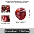 Artificial red delicious apple model, deep red fruit texture, size 9cm height by 8cm diameter - Red Delicious Apple