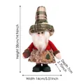 Gnomo de Navidad con gorro a cuadros, medidas 38x14x7cm para decoración del hogar - Santa Claus