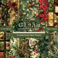 6x6 inch Christmas themed scrapbooking cardstock with 12 vintage holiday designs - R2550 24 Sheets