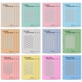 Set of A6 crocodile PU binder cash envelope saving trackers in 12 vibrant colors - Dollar Version (48 Sheets)