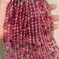 Polished multi-colored tourmaline round loose beads for DIY jewelry making - Multicolor K9 Synthetic Beads