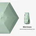 Mini flat mint green umbrella, ultra-compact 15cm size for portable sun protection - Mini Flat Umbrella / Mint Green