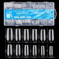 Size chart for matte false nails showing 12 different dimensions in centimeters - Square