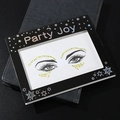 Colorful resin butterfly face rhinestones sticker in Party Joy themed packaging - HF-112 Yellow