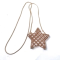 Mini bolso de cadena de metal dorado en forma de estrella con rejilla y cadena de serpiente - Dorado