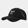Dettaglio del cappellino da baseball nero ad asciugatura rapida con fori di ventilazione - Nero