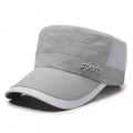 Casquette militaire grise séchage rapide avec mesh respirant et broderie sports - Réglable / Gris clair
