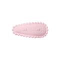 Pink fabric teardrop snap hair clip with scalloped edges for girls and kids - Pink (7)