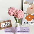 Handmade pink crochet carnation flower, 42cm length for Mother's Day gift decoration - Pink Gradient Carnation Single Stem