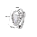 Silver drop-shaped zircon earring studs with beaded edge and 1mm thickness detail - #5 Water Drop Zircon Style
