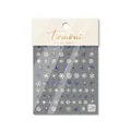 5D embossed blue snowflake nail art stickers with textured relief patterns on grey background - Blue Snowflake (to 894) / Single Sheet