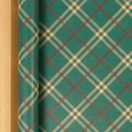 Classic dark green plaid Christmas wrapping paper roll with red and beige diagonal stripes - Christmas Series - Red Green Stripes