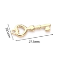 Golden key pendant accessory in stainless steel with 27.5mm x 10.5mm dimensions - Key-15 / Gold