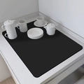 Saugfähige schwarze Diatomit-Abtropfmatte für Küchentheken und Kaffeemaschinenbereiche - 30*40cm / Schwarz