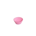 Pink silicone muffin cup mold with wavy edges for DIY cake baking and desserts - Small / Rose Red