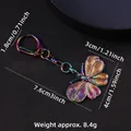 Y2K colorful gradient butterfly keychain with hollow metal filigree details - Colorful Butterfly Model A