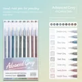Set di 9 penne gel morandi in toni grigi per disegno e scrittura su carta a quadretti - Set di 9 Grigio Avanzato