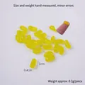 Miniature bright yellow gummy bean resin ornament for DIY crafts and dessert decor - 1cm Small Yellow Jelly Bean