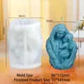 Mother and child silicone candle mold for handmade artistic DIY statues Design D - Mother and Child D (GJ-026-3)
