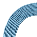 Blauwe 4mm flache Polymer-Ton-Perlen am Strang für DIY-Schmuckherstellung und Basteln - Hellblau