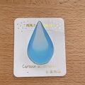 Blauer Acryl-Wassertropfen Anhänger für DIY-Haarschmuck und niedliche Cartoon-Broschen - Wassertropfen / Patch-Muster