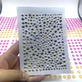 Self-adhesive acrylic rhinestone stickers for facial makeup and DIY nail art decorations - 11x15cm / Gold Silver Ore Gray