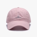 Pink washed cotton baseball cap featuring navy blue letter embroidery for a vintage look - Adjustable / Pink (25A290)